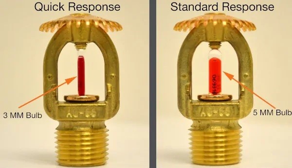 اسپرینکلر واکنش سریع و واکنش استاندارد